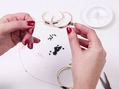 Handmade jewellery: DQ metal bracelet with little beads ♡ DIY