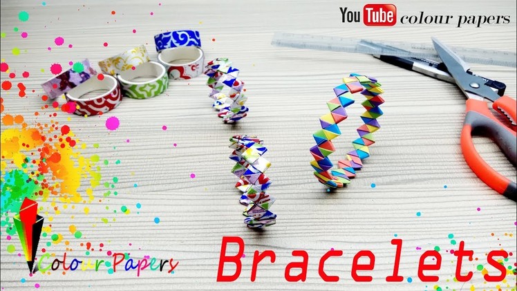 How to make a DIY Paper Wristband | Friendship Band Bracelet - Paper Crafts - colourpapers