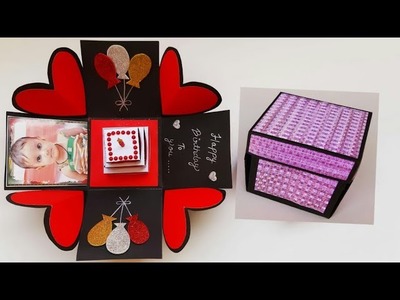 How to make Birthday Explosion box || DIY Beautiful Birthday Greeting Cards || Gift idea Tutorial