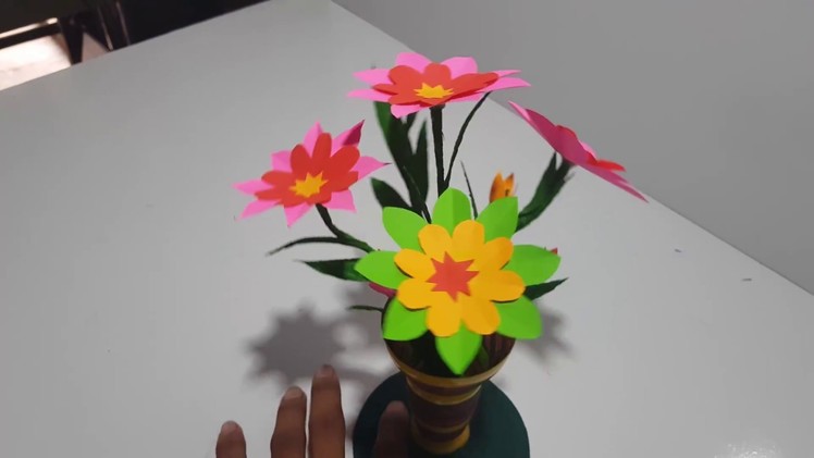 How To make Flower Paper Beautiful DIY make by son's Khmer