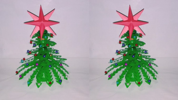 How to make plastic bottles Christmas tree || Bottle Crafts & Origami-2