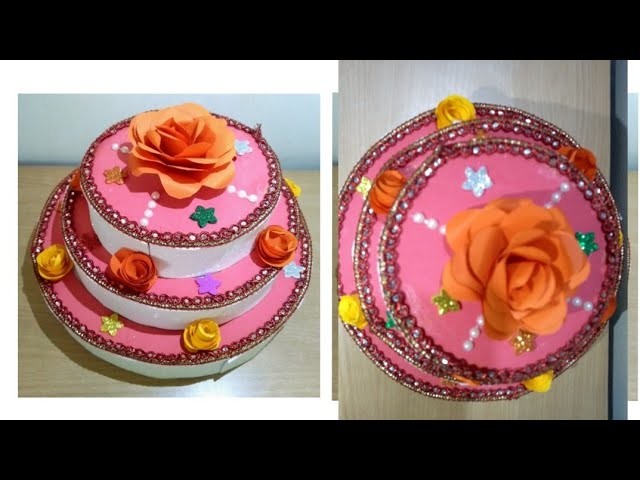 New year craft idea.How to make a paper cake. Diy New year decorations idea.
