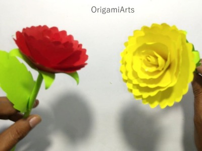 Origami Rose - Very easy and simple to make Paper Rose Flower - Origami Flowers