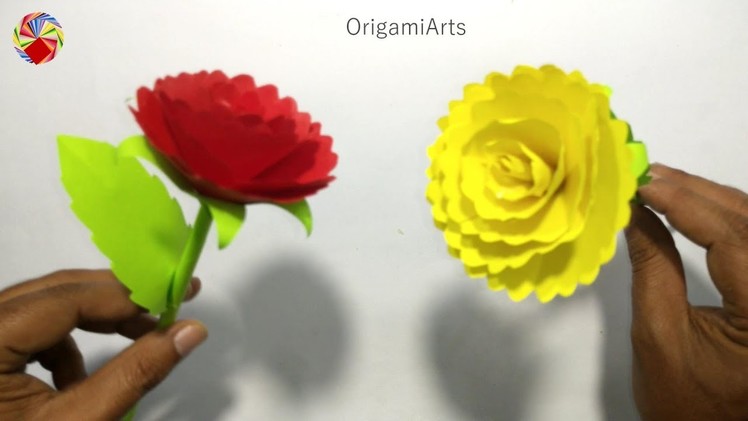 Origami Rose - Very easy and simple to make Paper Rose Flower - Origami Flowers