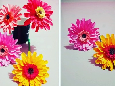 Paper sunflower. easy diy. adorable paper flowers. 