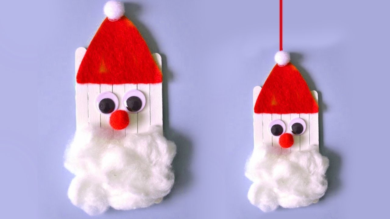Santa Claus With Popsicle Sticks | Christmas 2018 | How To Make Santa Claus | DIY | Do Craft