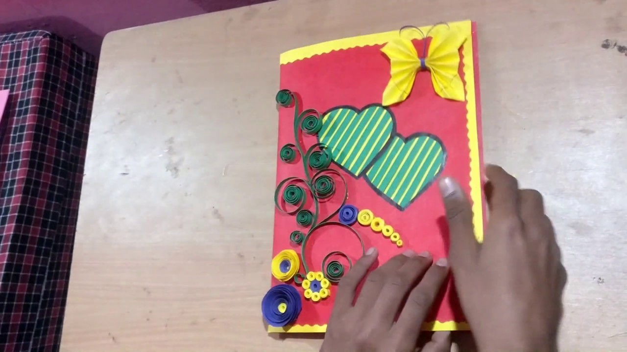 Valentine Day Greeting Card How To Make 3d Greeting Card For Girl Friend Paper Greeting Card