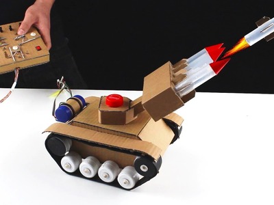 Wow！Missile launching tank made of paper shell, really fire-breathing