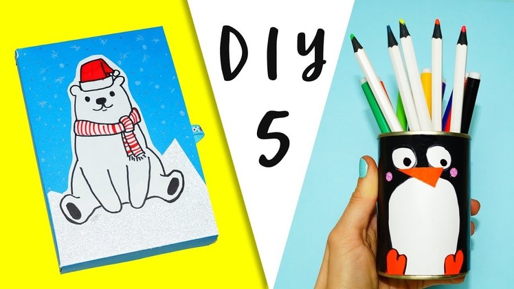 5 DIY school supplies | Easy diy paper crafts idea | Paper crafts for school