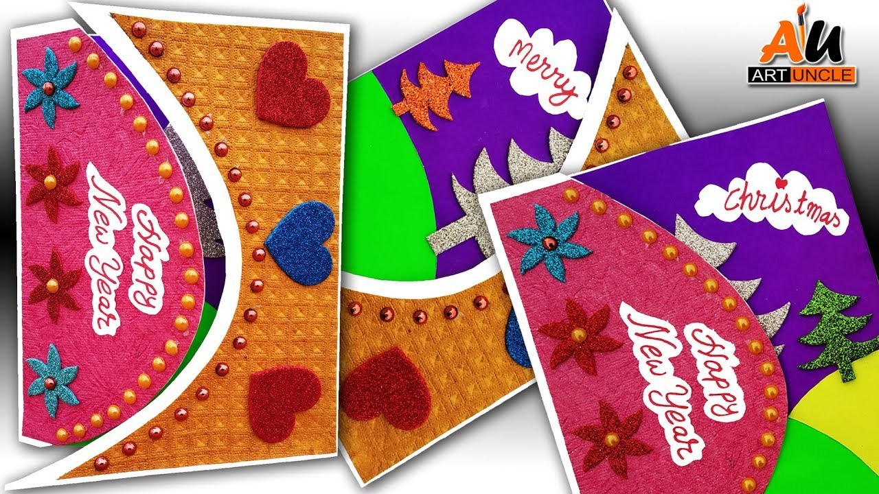 best beautiful handmade happy new year 2019 card idea diy