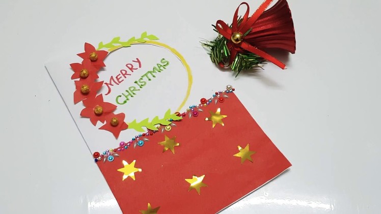 Christmas hand made card decor DIY simple and easy fun for kids.