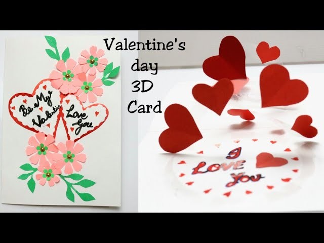DIY 3D Heart Pop Up Card | Handmade Valentine Pop Up Card | Beautiful Valentine Day Card Ideas
