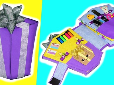 DIY Amazing | 3D Gift Box Squishy Organizer + Pencil Case | Organizer DIY