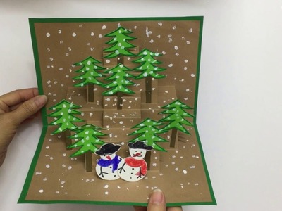 DIY Christmas Card | Handmade Christmas Greeting Card 3 | Art for kids