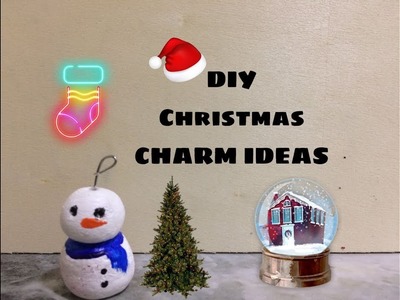 DIY Christmas Charm Ideas! Air dry clay, arcrylic paint, snowman. Cute xmas diys