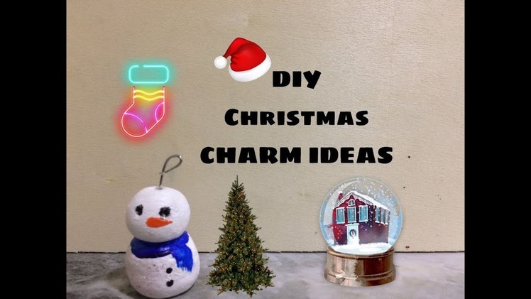 DIY Christmas Charm Ideas! Air dry clay, arcrylic paint, snowman. Cute xmas diys