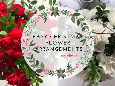 DIY Christmas flower arrangements