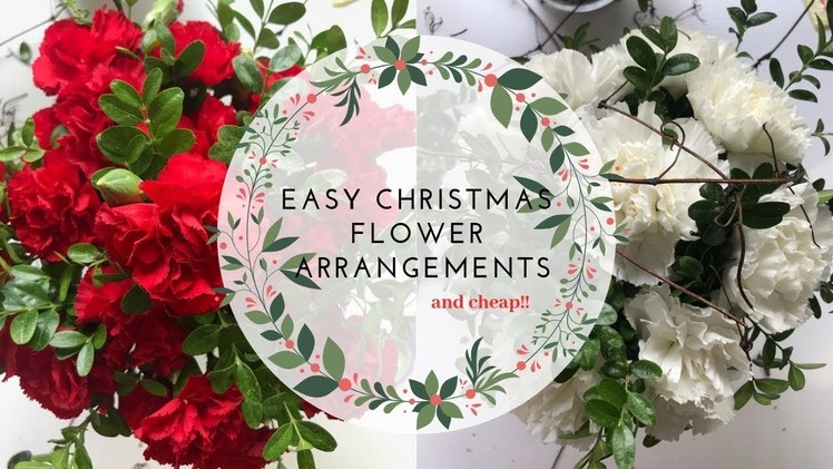 DIY Christmas flower arrangements