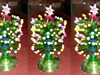 DIY Christmas tree from plastic bottle || plastic bottle reuse craft ideas