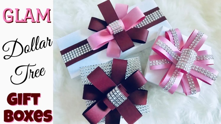 DIY Dollar Tree Glam Gift Boxes - Birthday