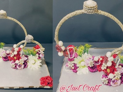 DIY Engagement Ring Platter | Engagement Ring Tray Decoration Ideas | Engagement Thali | Just Craft