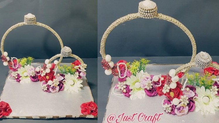 DIY Engagement Ring Platter | Engagement Ring Tray Decoration Ideas | Engagement Thali | Just Craft