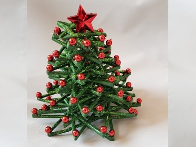 Diy-  how to make newspaper mini Christmas tree