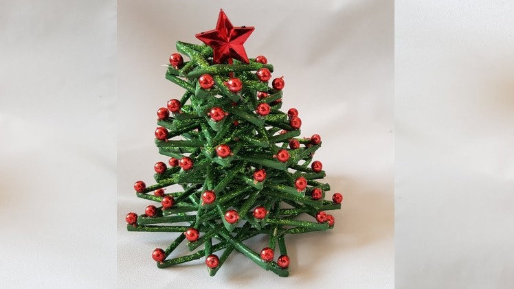 Diy-  how to make newspaper mini Christmas tree