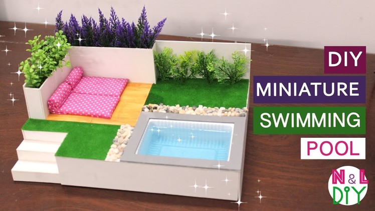 DIY Miniature Swimming Pool | How to make a Swimming Pool for Doll