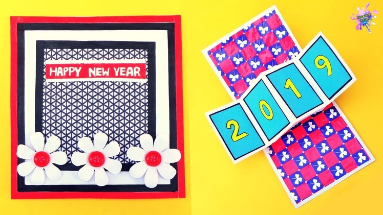 DIY New Year Pop Up Greeting Card.How to make Greeting Card for New Year 2019 at Home