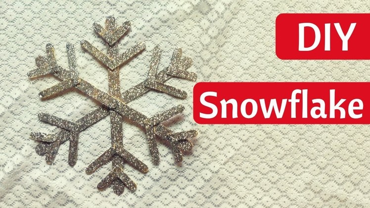 DIY Popsicle Stick Snowflake For Christmas