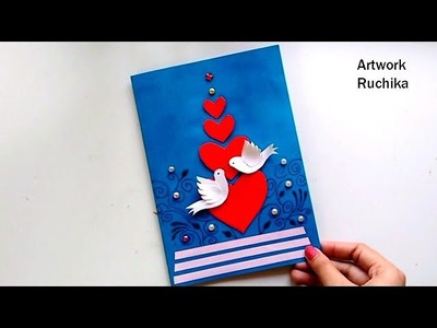 New Year Greeting Card | Handmade Popup Card | Love Bird Card DIY