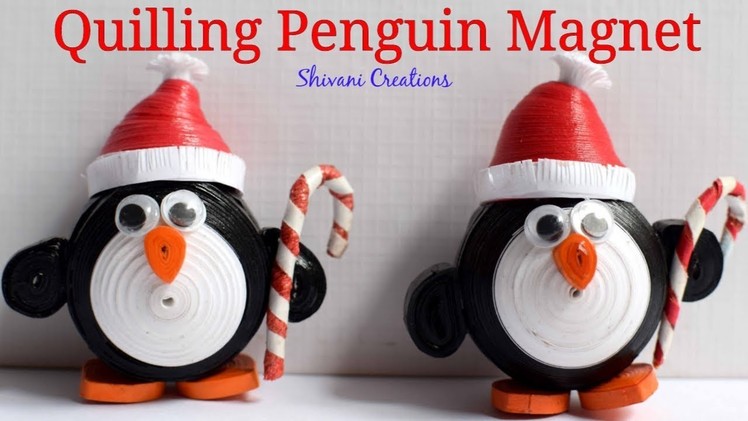 Quilling Penguin Fridge Magnet. How to make Quilling Fridge Magnet. DIY Fridge Magnet