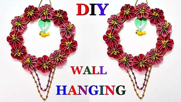 Wall Hanging with glitter foam sheet at home| DIY-Wall.room Decoration idea