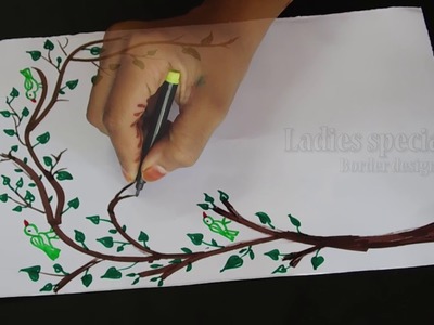 Awesome Border designs for project report||New paper art video for kids-LADIES SPECIAL