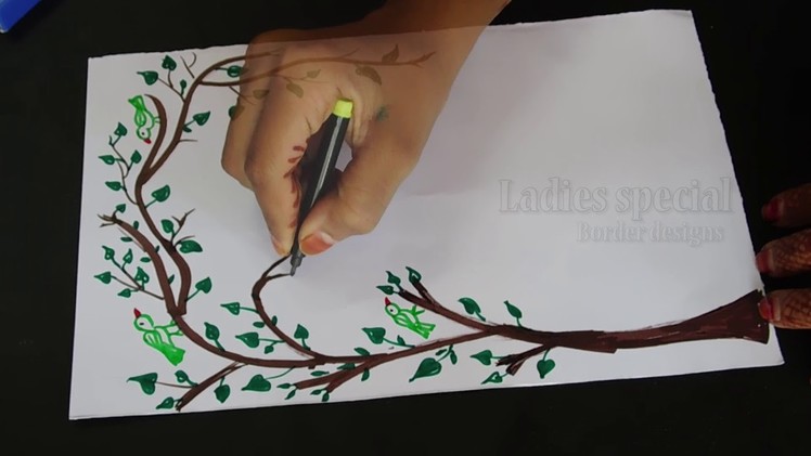 Awesome Border designs for project report||New paper art video for kids-LADIES SPECIAL