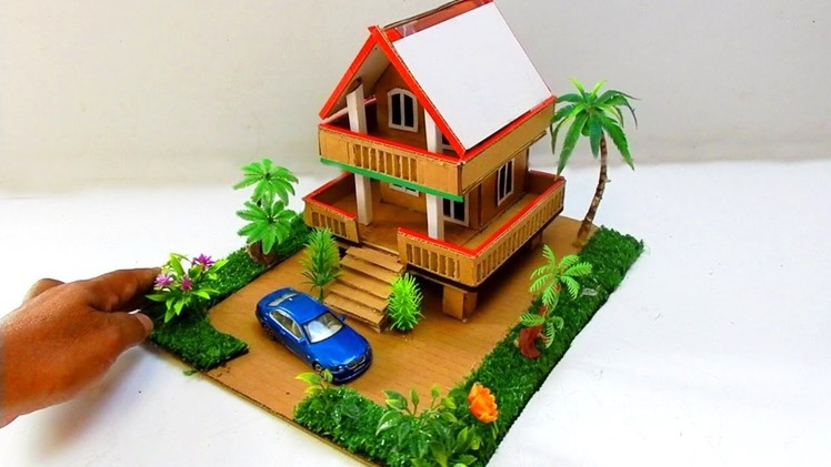 Cardboard Mansion House With Beautiful Garden DIY - Toys for Kids #49