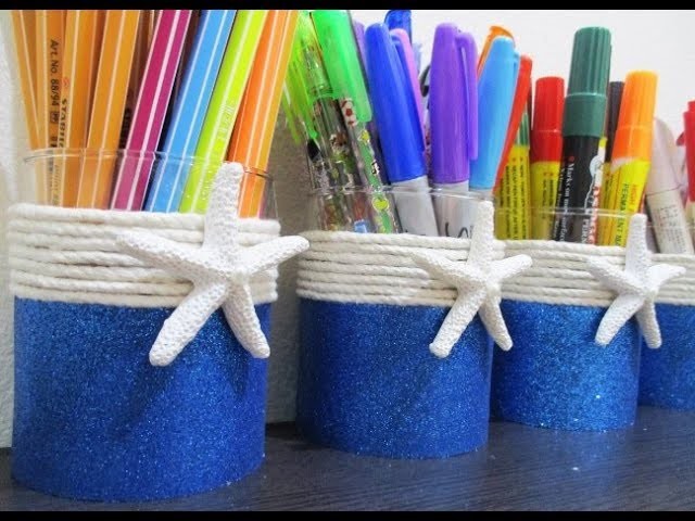 DIY : #224 Starfish Ocean Pencil Holder ❤