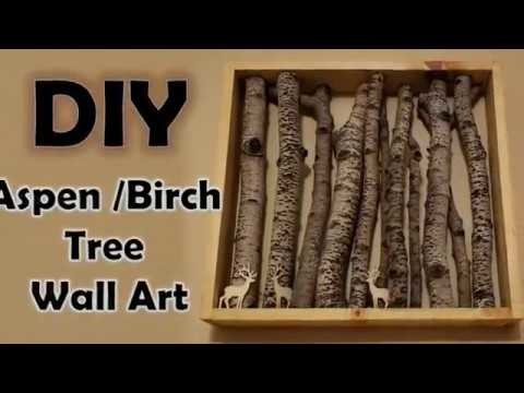 DIY Birch Tree Wall Art | Aspen tree forest wall art |Rustic Wall Art