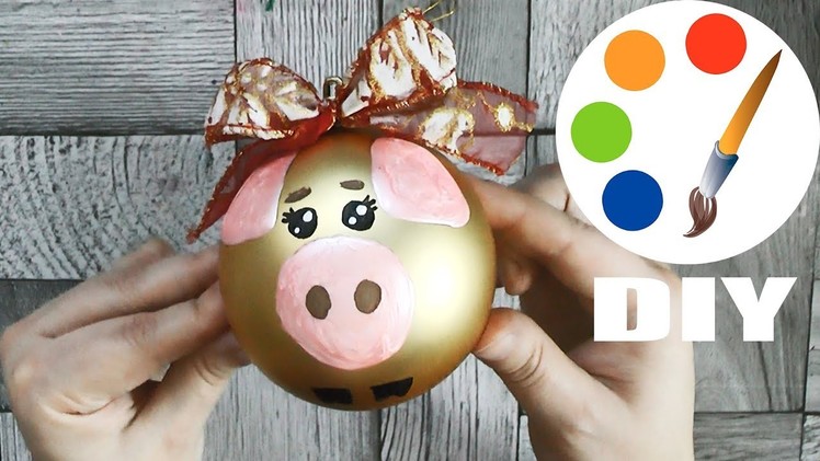 DIY, Christmas ball "Piggy",❄Christmas decoration idea❄