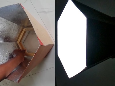 DIY led soft box with cardboard || how to make soft box with cardboard || soft box under 10 dollers