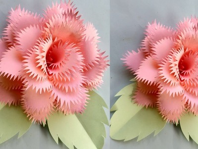 Make a paper art - paper crafts and Rose paper flowers