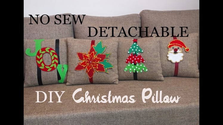 Quick and Easy DIY Christmas Pillows| Revamp Your Old Cushion Covers