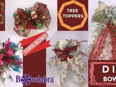 Super Simple DIY Terri Bows, Tree Topper Bows and Gift Wrap