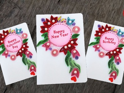 DIY Handmade Card For Birthday. Valentine's Day. New year. Mother's Day Card