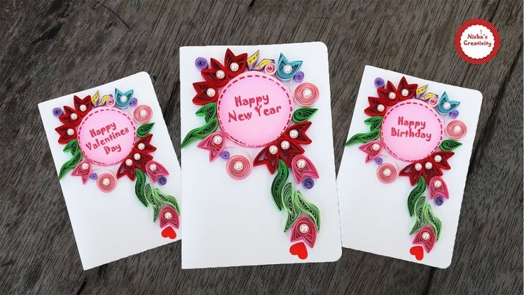 DIY Handmade Card For Birthday. Valentine's Day. New year. Mother's Day Card