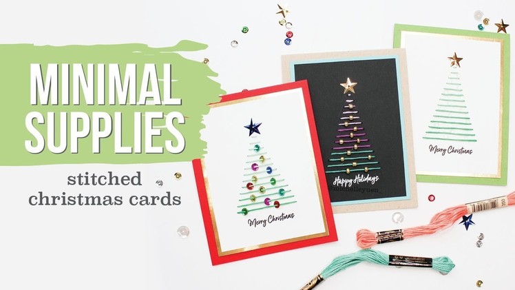 EASY DIY Christmas Cards | Minimal supplies