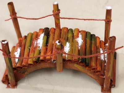Handmade bridge using papers for Christmas crib