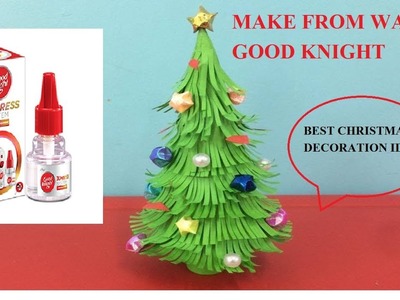Make Christmas tree from waste || best use of good KniGHT bottle || Christmas Craft idea