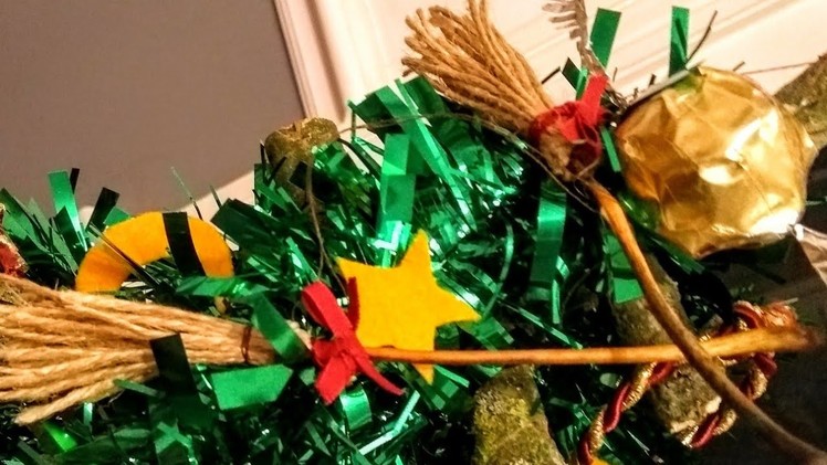 Making Broom Christmas Decorations || Harry Potter Arts & Crafts